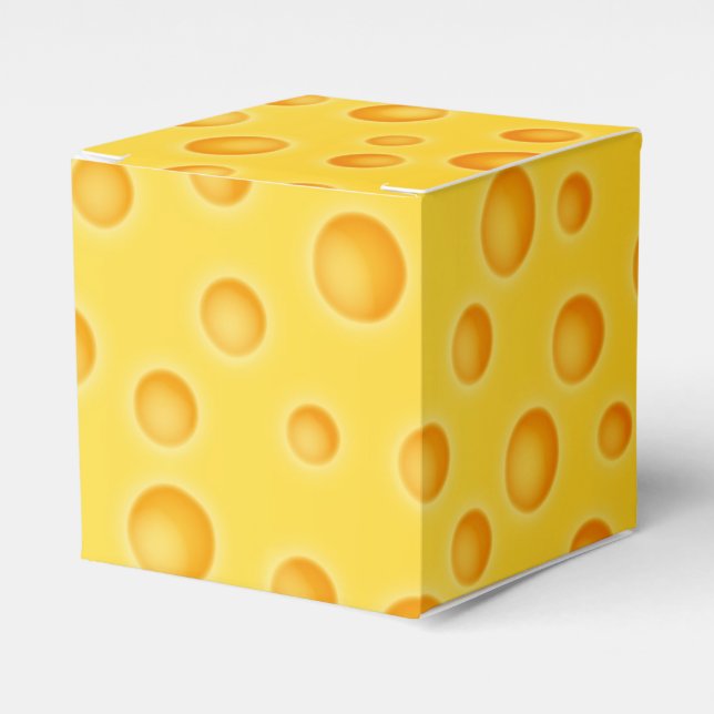 Swiss Cheese Cheezy Texture Pattern Favour Box (Front Side)
