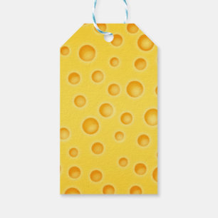 Swiss Cheese Cheezy Texture Pattern Gift Tags