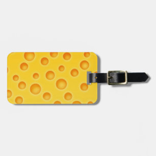 Swiss Cheese Cheezy Texture Pattern Luggage Tag