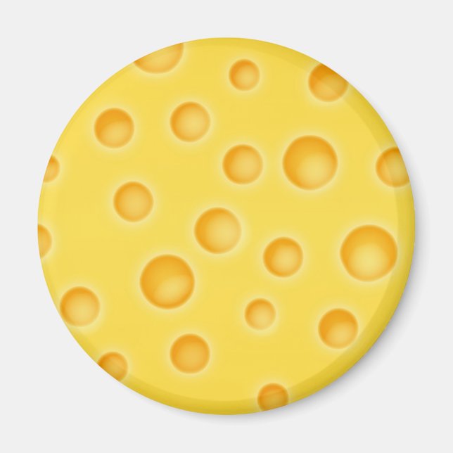 Swiss Cheese Cheezy Texture Pattern Magnet (Front)
