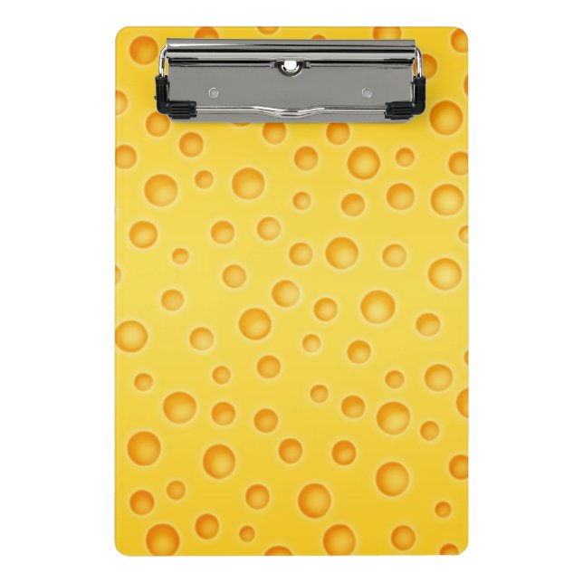 Swiss Cheese Cheezy Texture Pattern Mini Clipboard (Front)