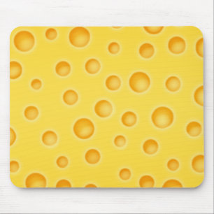 Swiss Cheese Cheezy Texture Pattern Mouse Mat