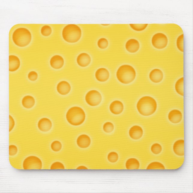 Swiss Cheese Cheezy Texture Pattern Mouse Mat (Front)