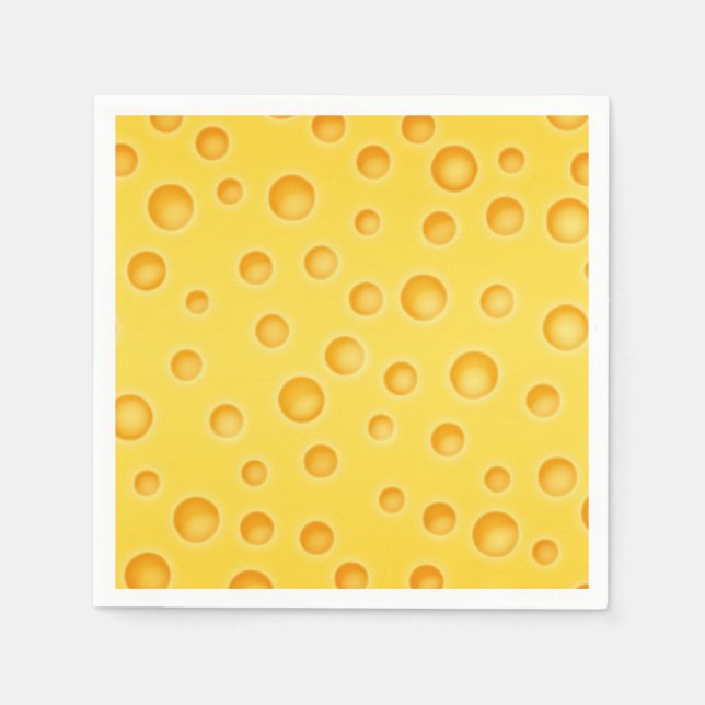 Swiss Cheese Cheezy Texture Pattern Napkin (Front)