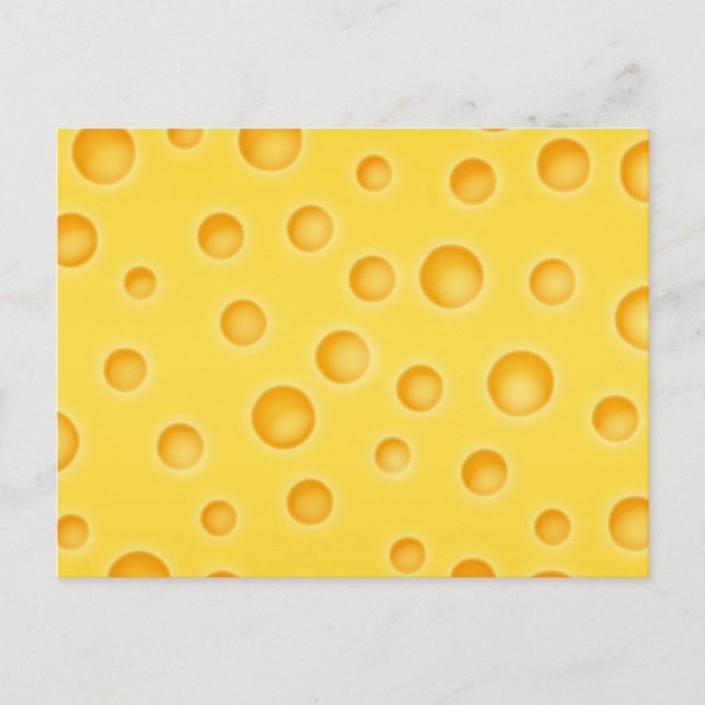 Swiss Cheese Cheezy Texture Pattern Postcard (Front)