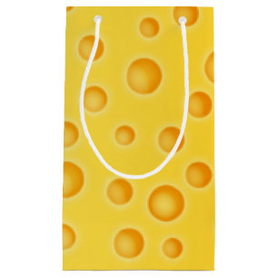Swiss Cheese Cheezy Texture Pattern Small Gift Bag