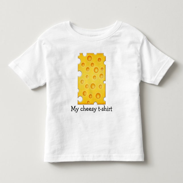 Swiss Cheese Cheezy Texture Pattern Toddler T-Shirt (Front)
