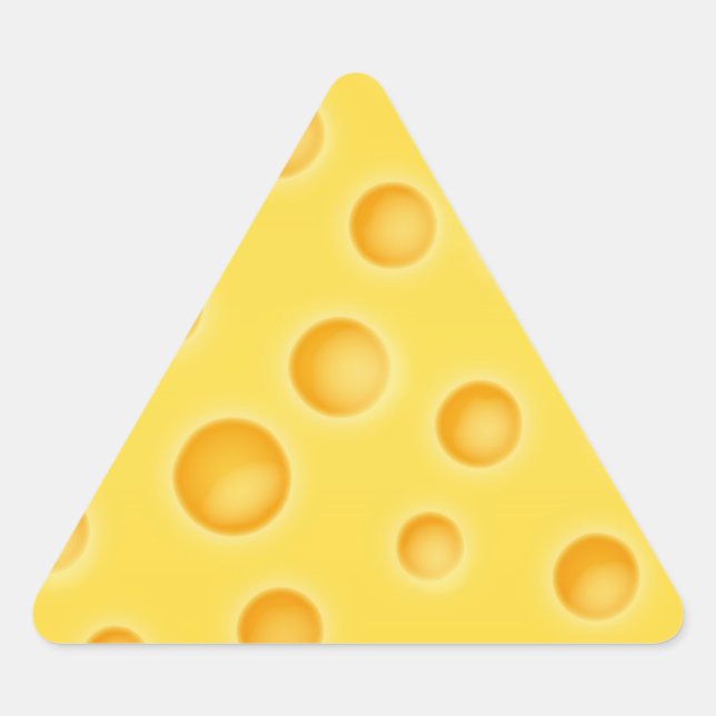 Swiss Cheese Cheezy Texture Pattern Triangle Sticker (Front)