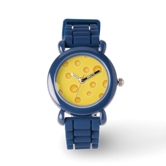 Swiss Cheese Cheezy Texture Pattern Watch (Front)