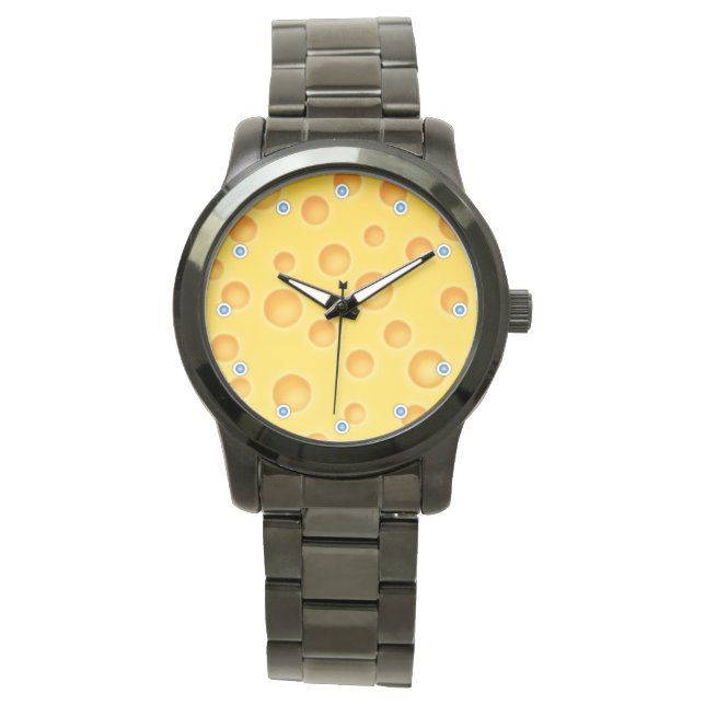Swiss Cheese Cheezy Texture Pattern Watch (Front)