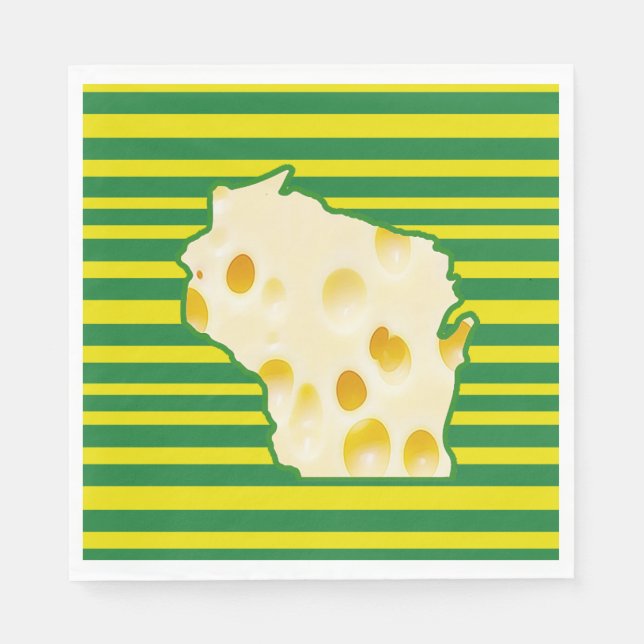 Swiss Cheese Head Wisconsin Party Napkins (Front)