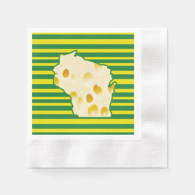 Swiss Cheese Head Wisconsin Party Napkins (Front)