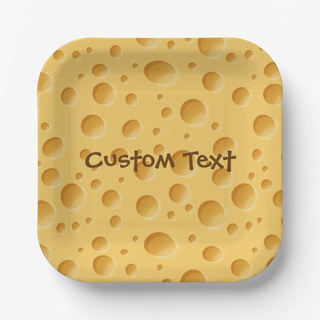 Swiss Cheese Pattern Paper Plate (Front)