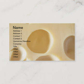 SWISS CHEESE SURFACE TEXTURE CREAM CIRCLES HOLES BUSINESS CARD