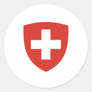 Swiss coat of arms classic round sticker