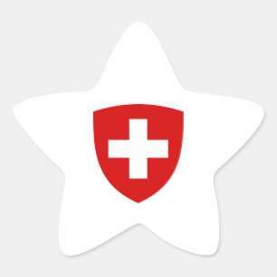 Swiss Coat of Arms - Switzerland Souvenir Star Sticker