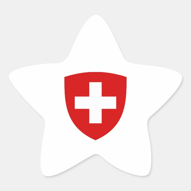 Swiss Coat of Arms - Switzerland Souvenir Star Sticker (Front)