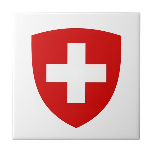 Swiss Coat of Arms - Switzerland Souvenir Tile (Front)
