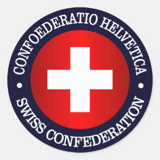 Swiss Confederation Classic Round Sticker