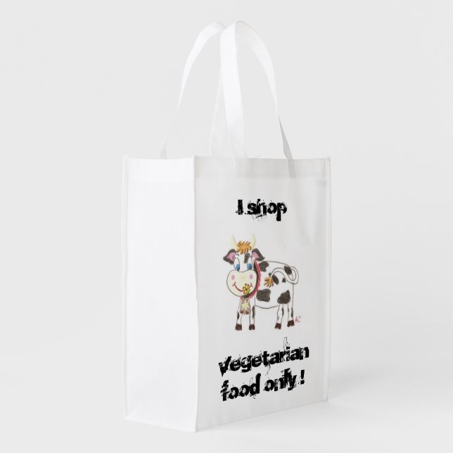 Swiss cow vegetarian reusable bag (Back Side)
