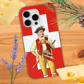 Swiss Cowboy from Appenzell Flag of Switzerland iPhone 15 Pro Max Case