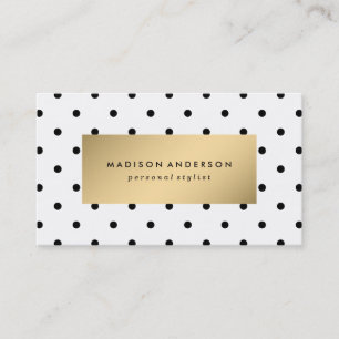 Swiss Dots in Gold Business Cards
