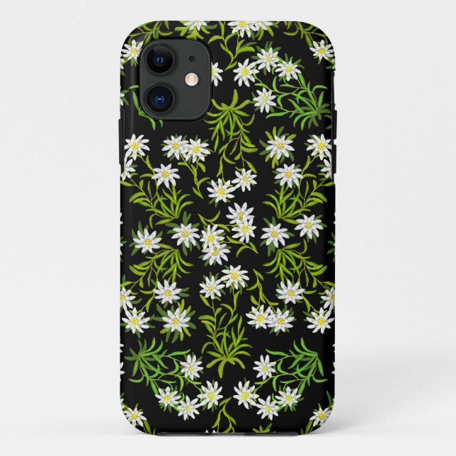 Swiss Edelweiss Alpine Flowers iPhone Case (Back)