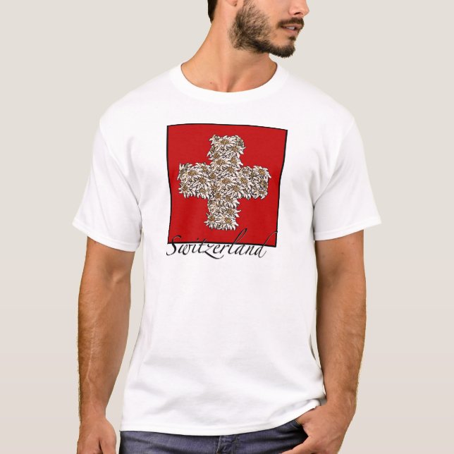 Swiss Edelweiss Cross T-Shirt (Front)