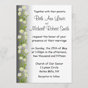 Swiss Edelweiss Flowers Wedding Invitation