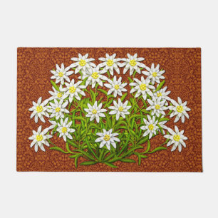 Swiss Edelweiss Mountain Flowers Doormat