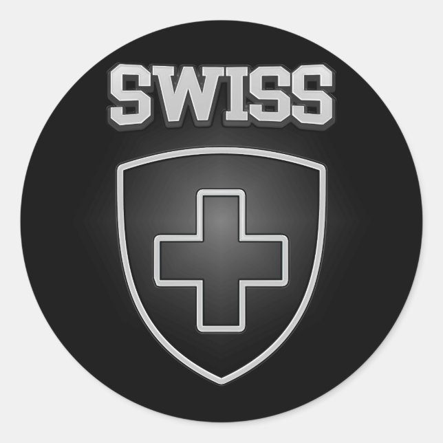 Swiss Emblem Classic Round Sticker (Front)