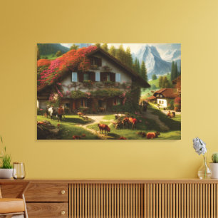 Swiss Farmhouse Canvas Print