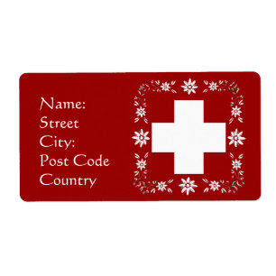 Swiss flag and edelweiss