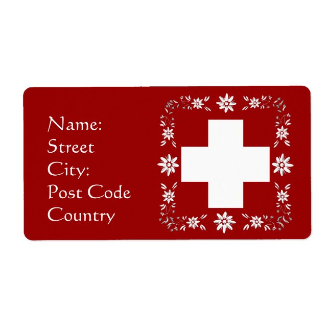 Swiss flag and edelweiss (Front)