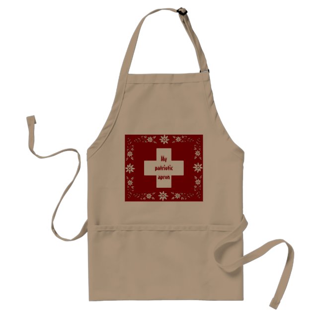 Swiss flag and edelweiss standard apron (Front)