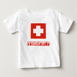 Swiss Flag and Switzerland Baby T-Shirt