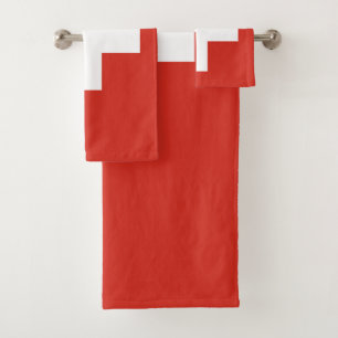 Swiss Flag Bath Towel Set