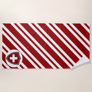 Swiss flag beach towel