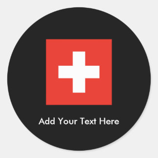 Swiss Flag Classic Round Sticker