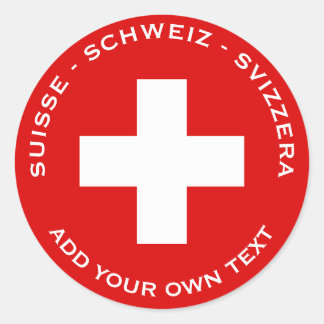 Swiss Flag Classic Round Sticker