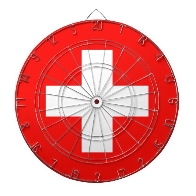 Swiss flag dartboard (Front)