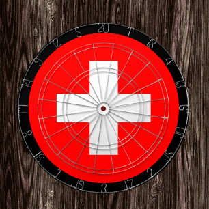 Swiss Flag Dartboard & Switzerland / game board