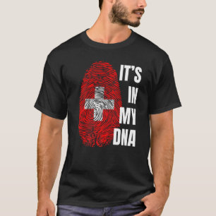 Swiss Flag Dna Fingerprint Switzerland T-Shirt