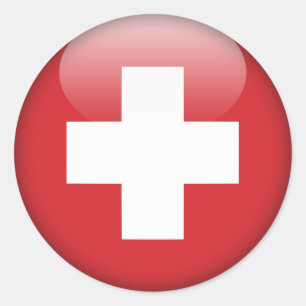 Swiss Flag - Flag of Switzerland Classic Round Sticker