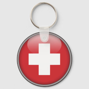 Swiss Flag - Flag of Switzerland Key Ring
