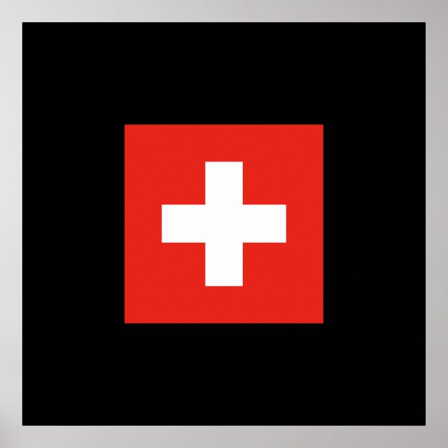 Swiss Flag - Flag of Switzerland Poster (Front)
