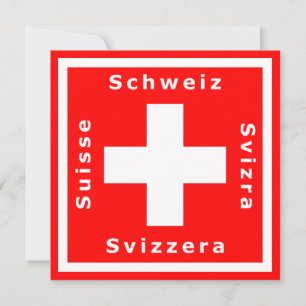Swiss Flag Invitation to a Swiss Theme Event