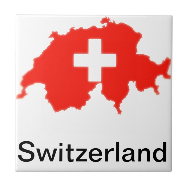 Swiss flag map tile (Front)