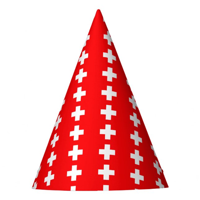 Swiss Flag Party Hat (Front)
