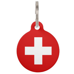 Swiss Flag Pet Tag
